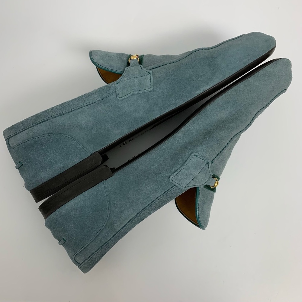Gucci Horsebit Web Suede Loafers Shoes Slip Ons Sz 11 US Sz 11.5 - Picture 7 of 15